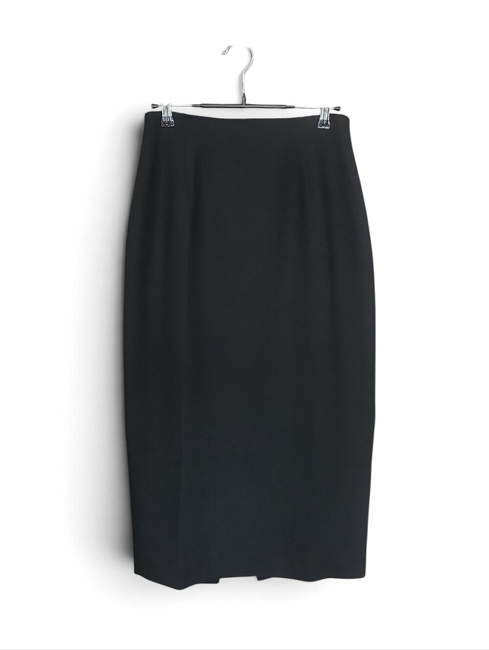 Women's Jones New York 100% Wool High Waisted Pencil Skirt Black 8P Vintage